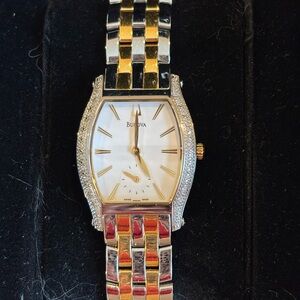 Bulova Women's Diamond/Gold and Silver Watch